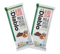 Diablo No Added Sugar Chocolate Bar - Milk Chocolate with Almonds Sweetened