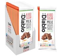 Diablo No Added Sugar Chocolate Bar - Milk Chocolate with Crispy Rice, Sweetened with Stevia, Gluten Free, Ideal for Any Occasion, Birthdays, Valentines, or Gift Hampers, 75g (Pack of 15)