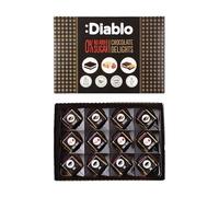 Diablo No Added Sugar Chocolate Delights - Luxury Chocolates Gift Box for All, Gluten Free Sweet Treats with Noir, Hazelnut & Forrest Fruit Selection, Ideal for Gifting, 12 Pcs (Pack of 1)