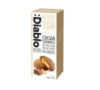 Diablo No Added Sugar Cocoa Cookies with Peanut Filling & Half Coated Milk Chocolate - No Added Sugar Biscuits Snacks for Adults & Families, Sweet Treats Sweetened with Maltitol, 110g (Pack of 1)