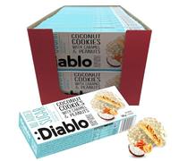 Diablo No Added Sugar Coconut Cookies with Caramel & Peanuts - Delicious No Sugar Biscuits, Guilt-Free Snacks for Adults and Families, Crumbly Sweet Treats Sweetened with Maltitol, 100g (Pack of 24)