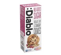 Diablo No Added Sugar Cookies, Chocolate Chips & Cranberry - Low Sugar Snacks, Cookies Biscuits for All, Sweetened with Maltitol, Ideal for Gifting, Festive Hampers & Holiday Events - 135g Pack of 1