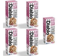 Diablo No Added Sugar Cookies, Chocolate Chips & Cranberry - Low Sugar Snacks, Cookies Biscuits for All, Sweetened with Maltitol, Ideal for Gifting, Festive Hampers & Holiday Events - 135g Pack of 5