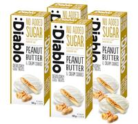 Diablo No Added Sugar Cookies, Peanut Butter and Cream Cookies - Delicious No Sugar Biscuits, Guilt-Free Snacks for Adults & Families, Sweet Treats Sweetened with Maltitol, 100g (Pack of 4)