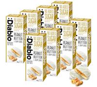 Diablo No Added Sugar Cookies, Peanut Butter and Cream Cookies - Delicious No Sugar Biscuits, Guilt-Free Snacks for Adults & Families, Sweet Treats Sweetened with Maltitol, 100g (Pack of 8)
