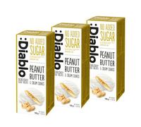 Diablo No Added Sugar Cookies, Peanut Butter and Cream Cookies - Delicious No Sugar Biscuits, Guilt-Free Snacks for Adults & Families, Sweet Treats Sweetened with Maltitol, 100g (Pack of 3)