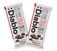 Diablo No Added Sugar Dark Chocolate Bar - Maltitol Sweetened, Low Carb & Gluten-Free Treat, Ideal Snack for All - Celebrate Any Occasion, Birthdays, Valentine’s, Anniversary - 85g, 2 Packs