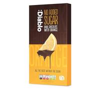 Diablo No Added Sugar Dark Chocolate with Orange - No Added Sugar Chocolate Bar, Sweetened with Stevia, Gluten Free, Ideal for Any Occasion, Birthdays, Valentines, or Gift Hampers, 75g (Pack of 40)