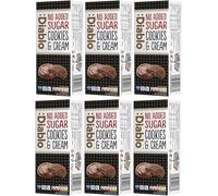 Diablo No Added Sugar Dark Cookies & Cream with Brownie Filling Covered in Dark Chocolate - No Added Sugar Biscuits Snacks for All, Sweet Treats Sweetened with Maltitol, 128g (Pack of 6)