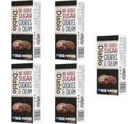 Diablo No Added Sugar Dark Cookies & Cream with Brownie Filling Covered in Dark Chocolate - No Added Sugar Biscuits Snacks for All, Sweet Treats Sweetened with Maltitol, 128g (Pack of 5)