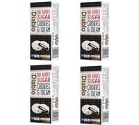 Diablo No Added Sugar Dark Cookies & Cream with Milk Cream Filling Covered in White Glaze - No Added Sugar Biscuits Snacks for All, Sweet Treats Sweetened with Maltitol, 128g (Pack of 4)