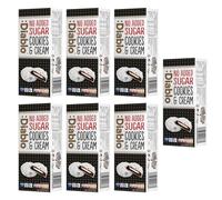 Diablo No Added Sugar Dark Cookies & Cream with Milk Cream Filling Covered in White Glaze - No Added Sugar Biscuits Snacks for All, Sweet Treats Sweetened with Maltitol, 128g (Pack of 7)