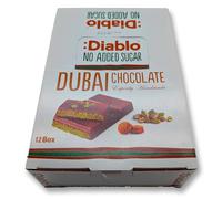 Diablo No Added Sugar Dubai Chocolate - 200g | Smooth, Rich Taste | Sugar-Free Indulgence | Guilt-Free Treat (Pack Of 12)