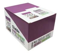 Diablo No Added Sugar Milk Chocolate Peanuts Sweetened with Stevia - Individually Packed Bags, Low Sugar Chocolate Nuts Snacks - Great for Gift Hampers, Birthdays & Christmas - 40g Pack of 24