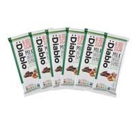 Diablo No Added Sugar Milk Chocolate with Almonds - 75g, Pack of 6 | Milk Chocolate with Almonds, No Added Sugar, Sweetened with Stevia