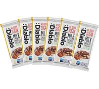 Diablo No Added Sugar Milk Chocolate with Hazelnuts - No Added Sugar Chocolate Bar, Sweetened with Stevia, Gluten Free, Ideal for Any Occasion, Birthdays, Valentines, or Gift Hampers, 75g (Pack of 6)