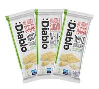 Diablo No Added Sugar White Chocolate - No Added Sugar Chocolate Bar Sweetened with Stevia, Gluten Free, Ideal for Any Occasion, Birthdays, Valentines, or Gift Hampers, 75g (Pack of 3)