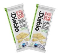 Diablo No Added Sugar White Chocolate - No Added Sugar Chocolate Bar Sweetened with Stevia, Gluten Free, Ideal for Any Occasion, Birthdays, Valentines, or Gift Hampers, 75g (Pack of 2)