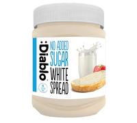 Diablo No Added Sugar White Chocolate Spread - Sweetened with Maltitol - Low Sugar Chocolate Spread for Toast, Waffles, Breakfast, Baking, Healthy Snacking - 350g 6 Pack