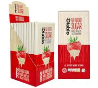 Diablo No Added Sugar White Chocolate with Strawberry - No Added Sugar Chocolate Bar Sweetened with Stevia, Gluten Free, Ideal for Any Occasion, Birthdays, Valentines or Gift Hampers, 75g (Pack of 10)