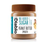Diablo Peanut Butter Smooth | No Added Sugar, Gluten Free| Sweetened with Maltitol | Hamper Basket Available - Perfect for Gifting | 340g
