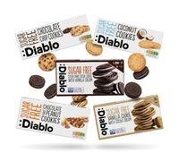 Diablo Sugar Free Biscuits Variety Pack, 5 Boxes, Chocolate Chip, Coconut, Peanut, Dark Cocoa and Vanilla Cream Sandwich Cookies, No Added Sugar