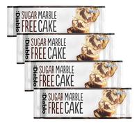 Diablo Sugar Free Cake - Marble Cake, Healthy Snack for All, Ideal for Fridge Snacks, Soft Dessert Loaf, or Anytime Treat, Moist Chocolate Vanilla Flavor - 400g Each (Pack of 4)