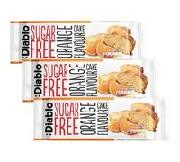 Diablo Sugar Free Cake Orange Flavour - Healthy Snacks Sweet Treat, Cakes and Desserts for All, Ideal for Snack Time, Tea & Party Treat, Halal & Kosher Approved - 200g (Pack of 3)