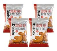 Diablo Sugar-Free Candy Butter Sweets, Healthy Sweets Sweetened with Maltitol, Sugar-Free Treats for All Occasions, Ideal for Gift Boxes, Mother’s Day & Father’s Day - 75g, Pack of 4