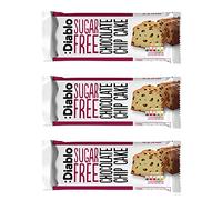 Diablo Sugar Free Chocolate Chip Cake - Healthy Snacks Sweet Treat, Cakes & Desserts for All, Ideal for Snack Time, Tea & Party Treat, Halal & Kosher Approved - 200g (Pack of 3)