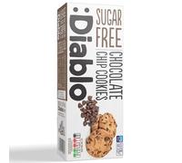Diablo Sugar Free Chocolate Chip Cookies - Low Sugar Snacks Made with Maltitol, Crunchy Chocolate Flavor Treats for Everyday Snacking, Guilt Free Biscuit Alternative, 130g Pack of 1