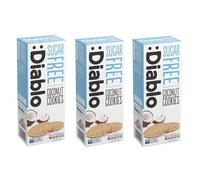 Diablo Sugar Free Cookies, Coconut - Low Sugar Snacks, Cookies Biscuits for All, Sweetened with Maltitol, Ideal for Gifting, Festive Hampers, Holiday Events & Special Occasions - 150g Pack of 3