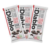 Diablo Sugar-Free Dark Chocolate Bar, Maltitol Sweetened, 3 x 85g