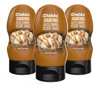 Diablo Sugar Free Dessert Sauce - Gluten-Free Syrup, Drizzle Sweetener, Keto Friendly Flavoring Topping, Perfect for Gifting, No Added Sugar - Salted Caramel, 360g, 12.70oz - 3 Packs