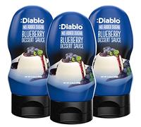 Diablo Sugar Free Dessert Sauce - Gluten-Free Syrup, Drizzle Sweetener, Keto Friendly Flavoring Topping, Perfect for Gifting, No Added Sugar - Blueberry, 350g, 12.35oz - 3 Packs