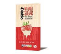 Diablo No Added Sugar White Chocolate with Strawberry - No Added Sugar Chocolate Bar Sweetened with Stevia Gluten Free, Ideal for Any Occasion, Birthdays, Valentines, or Gift Hampers, 75g (Pack of 1)