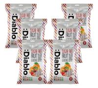 Diablo Sugar Free Fruit Flovoured Toffees 75g Gluten Free Only 12 Calories Per Sweet Lot of 4, DL89