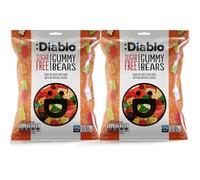 Diablo Sugar Free Gummy Bears - Fruity Gummy Sweets with Natural Colouring, Low Sugar Snacks Sweetened with Stevia, Ideal for Kids & Adults, Great for Sweet Hamper Gifts & Treats - 75g Pack of 2