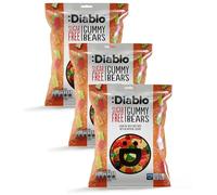 Diablo Sugar Free Gummy Bears - Fruity Gummy Sweets with Natural Colouring, Low Sugar Snacks Sweetened with Stevia, Ideal for Kids & Adults, Great for Sweet Hamper Gifts & Treats - 75g Pack of 3