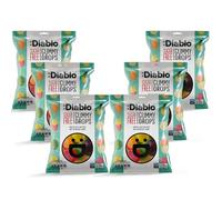 Diablo Sugar Free Gummy Drops - Fruity Gummy Sweets with Natural Colouring, Low Sugar Snacks Sweetened with Stevia, Ideal for Kids & Adults, Great for Sweet Hamper Gifts & Treats - 75g Pack of 6