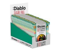 Diablo Sugar Free Gummy Drops - Fruity Gummy Sweets with Natural Colouring, Low Sugar Snacks Sweetened with Stevia, Ideal for Kids & Adults, Great for Sweet Hamper Gifts & Treats - 75g Pack of 16