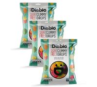 Diablo Sugar Free Gummy Drops, Fruity Sweets with Stevia - 75g, Pack 3