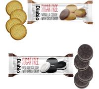 Diablo Sugar Free Sandwich Cookies - Vanilla Cookie with Cocoa Cream, Sugar Free Snacks, Maltitol-Sweetened for Everyday Enjoyment, Sweet Treats For All, Great for Gifting - 44g 2 Pack