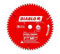 Freud D0760A Diablo 7-1/4" x 60-Tooth Ultra Fine Finishing Circular Saw Blade with 5/8" Arbor and Diamond Knockout Single Blade