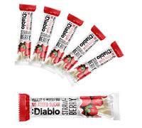 Diablo Yoghurt & Muesli Bar - No Added Sugar Healthy Snacks Breakfast Bar Sweetened with Maltitol, Low Sugar Snacks Food, Great for Gifting, Work, School, or Travel - Strawberry, 30g Each (Pack of 6)