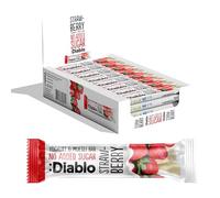 Diablo Yoghurt & Muesli Bar - No Added Sugar Healthy Snacks Breakfast Bar Sweetened with Maltitol, Low Sugar Snacks Food, Great for Gifting, Work, Travel - Strawberry, 30g Each (Pack of 32)