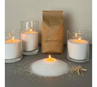 Diablos Customized Powder Candle Making Kit, 200GM Wax with 20 Wicks Refillable Beaded Wax Sand DIY Pearled Candle All Natural Reusable Candle Making Kit Self Extinguish Candle for Home Decor