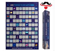 Diabolical DP1359 100 Things To Do With Dad Scratch Off Poster - Birthday, Father's Day &