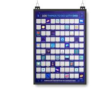 Diabolical DP1359 100 Things To Do With Dad Scratch Off Poster - Birthday Presents, Fathers Day Gift, Activity Ideas