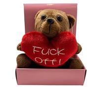 Diabolical Get The Message Bears (FUCK OFF) - Funny Anti Valentines Day Bears for Couples and Friends Teddy Bear Soft Toys